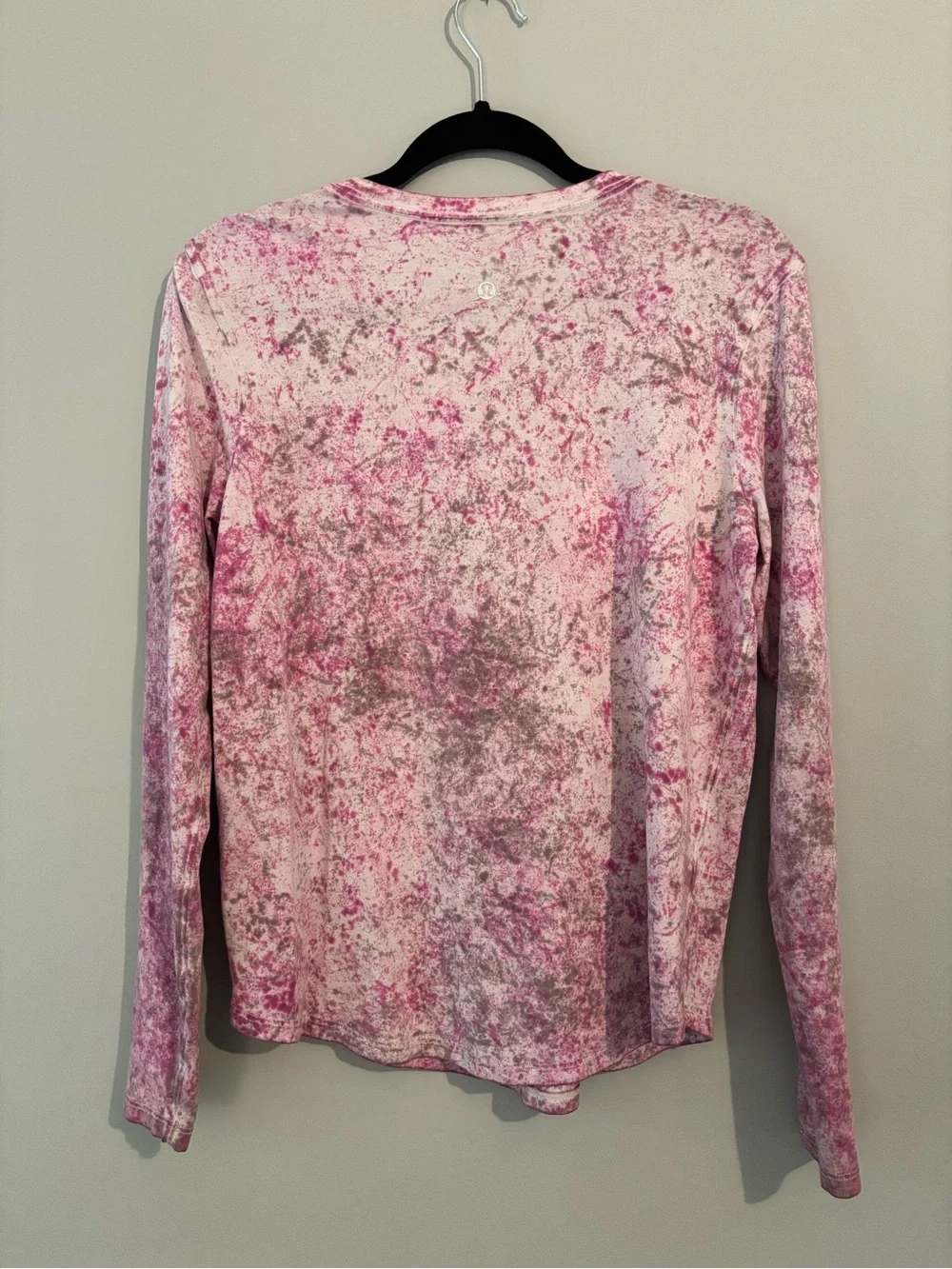 Lululemon Pink & Brown Tie Dye Long Sleeve Performance Tee $78 - Medium